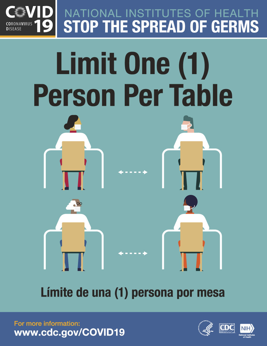 Seating: Limit One Per Table